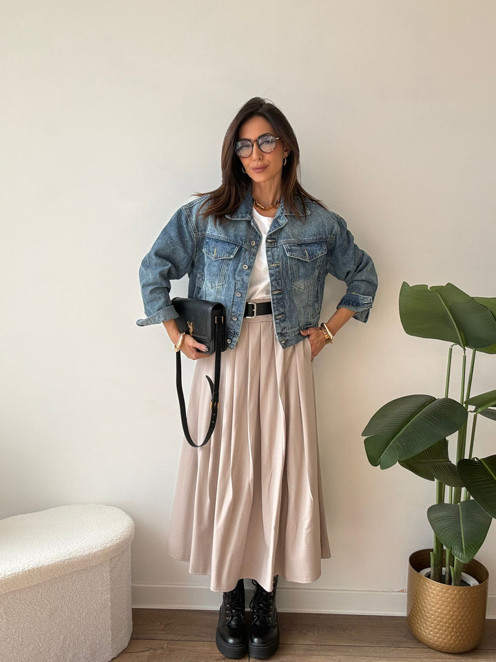 591 Gonna lunga con cinta