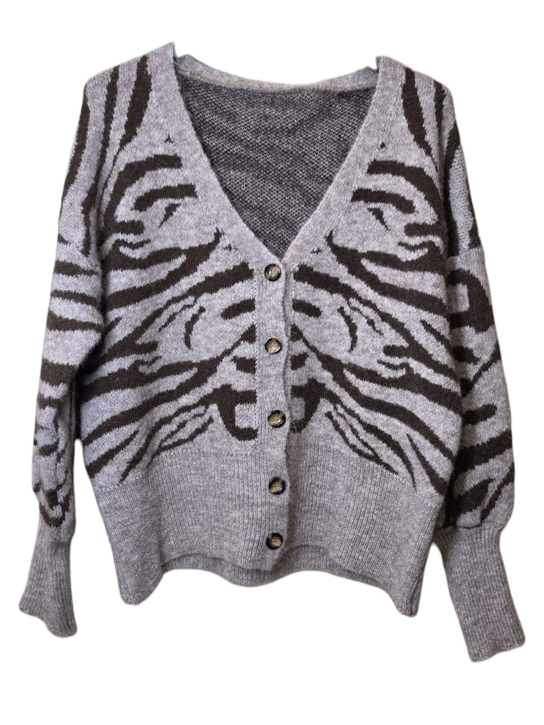 598 Pull cardigan animalier Zoe