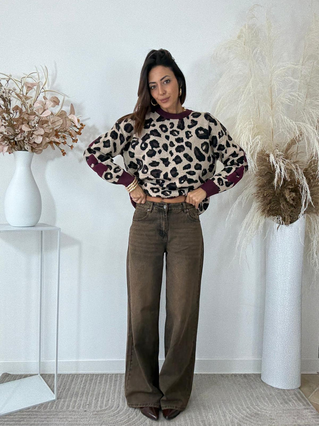 199 Jeans wide leg Chocolate