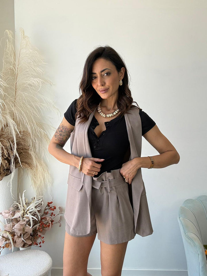 925 Coordinato Gilet e Shorts Kendra